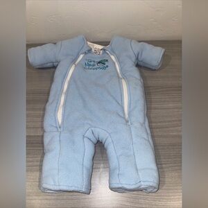 Baby Merlin's Magic Sleepsuit Small 3-6 Months 12-18 lbs Blue Fleece Winter